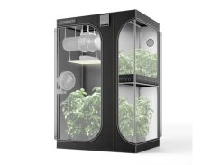 AC Infinity CLOUDLAB 743D, 2-in-1 Advance Grow Tent, 2000D Mylar Canvas, 120x90x180cm