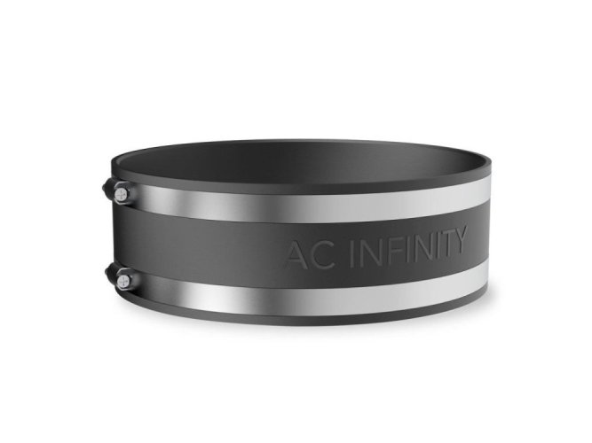 AC Infinity Noise Reduction Clamp, Duct Coupler with Stainless Steel Clamps, 200mm