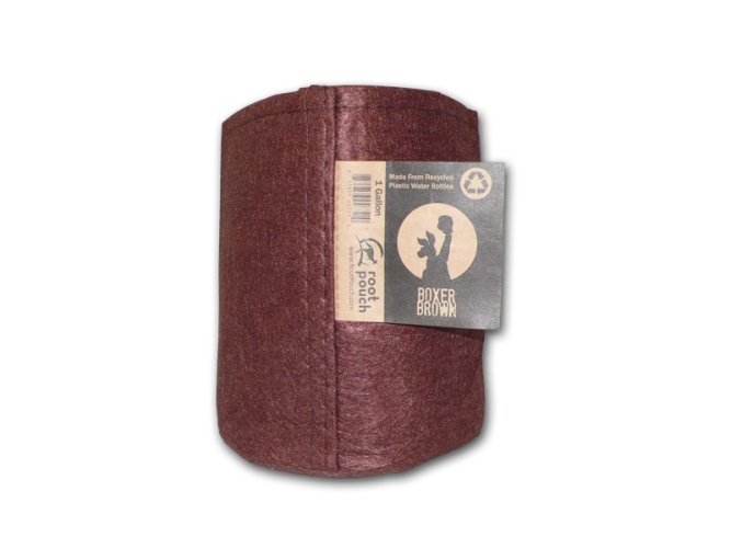 Root Pouch Boxer Brown květináč textilní 15x19 cm - 3.8 l