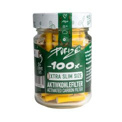 Purize XTRA Slim 5.9mm uhlíkové filtry žluté, sklenice 100 ks