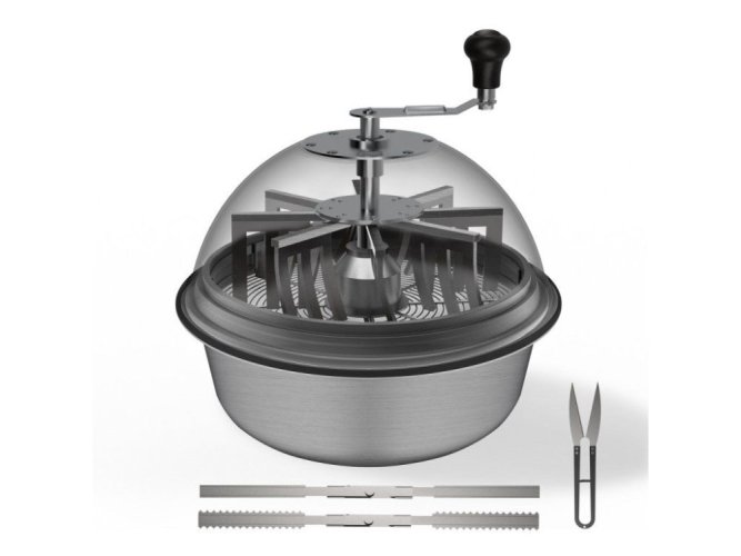 AC Infinity Bud Bowl trimmer, rotating cut with transparent viewing dome, 406 mm