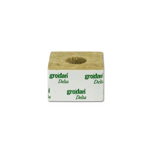 Grodan 75x75x65 mm, pěstební kostky s dírou 27x40 mm, BOX 384 KS