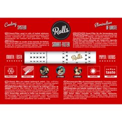 Rolls 69 filtry 8mm, 10x 40 ks Pack Red BOX