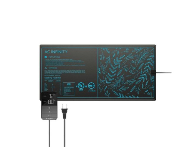 AC Infinity SUNCORE H3, Heating Mat for Seedlings with Digital Display Controller, 25.4cm x 52.7cm