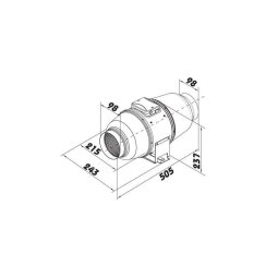 Dalap AP Quiet 100 mm - 170/240 m3/h, dvourychlostní axiální ventilátor