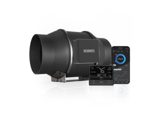 AC Infinity CLOUDLINE T6, Quiet Inline Fan System with Temperature Humidity VPD Controller, 150mm