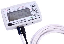 GSE Digitální regulátor s LCD displejem pro 2 EC ventilátory (Stereo-Jack 3.5mm)