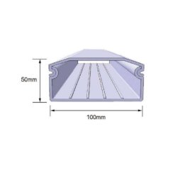 Urban Hydro NFT kanál 100x50 mm - bez díry, 1 vrstva, bílý uvnitř, 290 cm