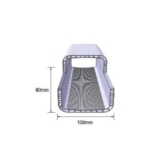 Urban Hydro NFT kanál 100x80 mm - s dírou, 2 vrstvy, černý uvnitř, 250 cm