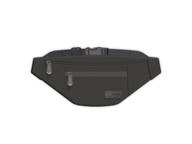 AC Infinity Smell proof belt bag, black, with 900D nylon fabric and carbon filter lining