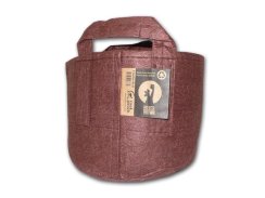 Root pouch textilní květináč Boxer brown 12l, nedegradující, 25x21cm s uchem