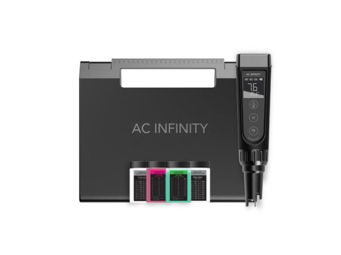 AC Infinity Hydroponic Meter PRO Kit, All-in-One Pen, pH, EC, TDS, Temp, Acidity, Alkalinity, Salinity, Interchangeable Probe